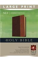 NLT Compact Edition Bible Large Print Tutone Brown/Tan