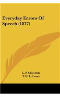 Everyday Errors Of Speech (1877)