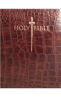 Thinline Bible-OE-Large Print Kjver: King James Version, Walnut Alligator Bonded Leather, Thinline Bible(English)