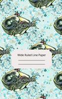 Steampunk Theme Art Wide Ruled Line Paper