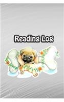 Reading Log: Book Review Journal Notebook Gift For Book Lovers Adults Boys Girls Kids - Reader Record and Share - Cute Dog Cover