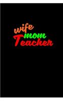 wife, mom teacher: Hangman Puzzles - Mini Game - Clever Kids - 110 Lined pages - 6 x 9 in - 15.24 x 22.86 cm - Single Player - Funny Great Gift