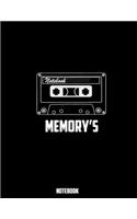 Notebook Memory's - Large (8.5 x 11 inches) - 120 Pages- Black Cover