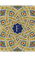 Monogram F Sketchbook: Blank Art Pad Notebook Jounal