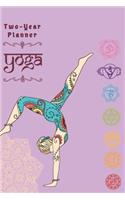 Two-Year Planner For 2020 & 2021 - Weekly Appointment Book Gift - Agenda Notebook for Goal Planning: Yoga & Chakra Design - 24 Month Calendar: 2 Years of Monthly Plans - Daily Reminder Logbook - Pink Day Log For Girls: Academic, Personal, Yogi Sched