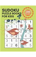 Sudoku Puzzle Books for Kids - Birds 216 Sudoku Puzzles From Beginner to Advanced Kids Activity Book: Easy To Hard Grid Logic Puzzles For Kids With Answers; Critical Mind Brain Thinking Training Games; Train Air Travel Book For Children To Play