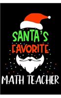 Santa's Favorite Math Teacher: Christmas Notebook, Shopping List, Holiday Season Planner, Party Organizer, Address Book, Greeting Card Tracker For Teachers