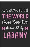 As A Matter Of Fact The World Does Revolve Around My Labany: Lined Journal, 120 Pages, 6 x 9, Labany Dog Gift Idea, Black Matte Finish (As A Matter Of Fact The World Does Revolve Around My Labany Journal)