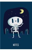 Notes: Cute Skeleton Halloween Notebook