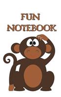 Fun Notebook: Mini Composition Notebook for Girls - Small Journal Sized Cream Colored Pages - Funny Monkey