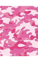 Camouflage Pink Notebook - Wide Ruled