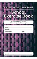 Rattan Texture Theme Ruled School Exercise Book: 152.4mm x 228.6mm - 153 pages 6.4mm line spacing - 32mm margin. A must have for all pupils serious about education