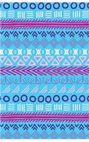 Bullet Journal Tribal Art Pattern Blue: 162 Numbered Pages with 150 Dot Grid Pages, 6 Index Pages and 2 Key Pages in Easy to Carry 5.5 X 8.5 Size.