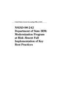 Nsiad98242 Department of State Irm: Modernization Program at Risk Absent Full Implementation of Key Best Practices