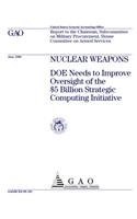Nuclear Weapons: Doe Needs to Improve Oversight of the $5 Billion Strategic Computing Initiative