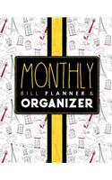 Monthly Bill Planner & Organizer: Bill Pay Book, Home Budget Book, Budget Book Ledger, Monthly Budget Plan, Cute Paris & Music Cover