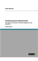 Privatisierung einer Staatswirtschaft: Die Folgen der russischen Privatisierungspolitik in der Jelzin-Ära