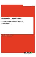 Analyse eines Bürgerbegehrens / -entscheides