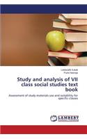 Study and Analysis of VII Class Social Studies Text Book