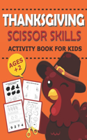 Thanksgiving scissor skills activity book for kids