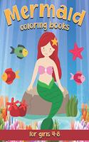 Mermaid Coloring Books For Girls 4-8