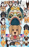 100 Dogs Coloring Book