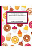 Primary Composition Notebook Handwriting Practice / Illustration Paper 110 Pages 8x10IN 10x25CM