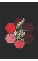 Crocodile Hexagon: Crocodiles Notebook, Dotted Bullet (6 X 9 - 120 Pages) Animal Themed Notebook for Daily Journal, Diary, and Gift