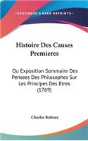 Histoire Des Causes Premieres