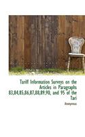 Tariff Information Surveys on the Articles in Paragraphs 83,84,85,86,87,88,89,90, and 95 of the Tari