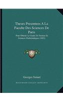 Theses Presentees A La Faculte Des Sciences De Paris