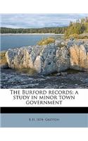 The Burford Records; A Study in Minor Town Government