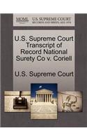 U.S. Supreme Court Transcript of Record National Surety Co V. Coriell