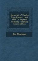 Memorials of Charles Dixon Kimber