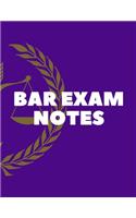 BAR EXAM NOTES Notebook: College ruled notebook; Notebooks for girls; Gifts for women; Gifts for girls; Gifts for men: 130 pages of 8.5 x 11 US Letter size paper for your no