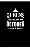 Queens Born October: Composition Notebook Writing Journal 6" x 9" 0 Pages. Journal Notebook for Note Taking, Diary, Journaling, Gratitude and Reminder for Girls, Women a