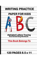 Writing Practice Paper for Kids
