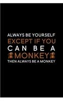 Always be yourself except if you can be a monkey then always be a monkey