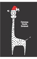 Christmas Giraffe Notebook: Funny giraffe in Santa hat notebook to write in with blank lined pages. Great gift for giraffe lovers.