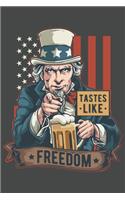 2020 Week To View Dated Planner Diary: Patriotic American Flag Uncle Sam Beer Tastes Like Freedom 6x9 Inches Paperback