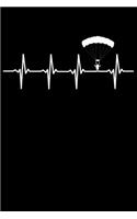 Skydiver Notebook: Skydive Heartbeat 6 x 9 Lined Ruled Journal Gift for Skydivers And Parachutists (108 Pages)