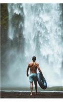 Facing the Waterfall Journal Man Vs. Nature: 150 page lined notebook/diary