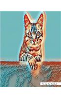 Van Gogh Style Sketchbook: Van Gogh Style Cat Print (4), 8" x 10" - Drawing Sketchbook, Unlruled Notebook, Drawing Paper -[Sketch book]