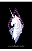 Unicorn Doodle & Sketch Workbook: Unicorn Personal Diary Planner and Ideas Notebook for Women