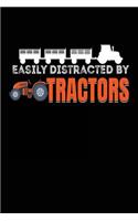 Easily Distracted By Tractors: Blank Lined Notebook Journal