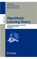 Algorithmic Learning Theory: (English)