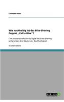 Wie nachhaltig ist das Bike-Sharing Projekt 