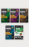 Examcart DSSSB Maths + Reasoning + General Awareness (GS) + Hindi- English language Question Bank + DSSSB Paper-1 Mock Tests for 2024 Exams in Hindi (5 Book Combo)