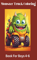 Monster Truck Coloring Book For Boys 4-6