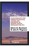 STATE INDEMNITY FOR ERRORS OF CRIMINAL J